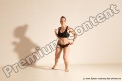 Underwear Martial art Woman White Moving poses Average long colored Dynamic poses Academic